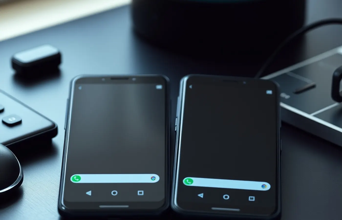 Deux smartphones Android comparés côte à côte