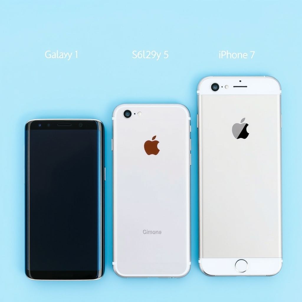 Comparaison des tailles : Galaxy S8 vs Galaxy S7, S6 et iPhone 7 Plus